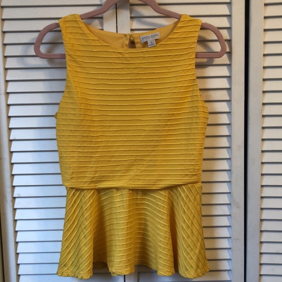 Marigold Yellow Peplum Top, size small - Picture 3 of 9